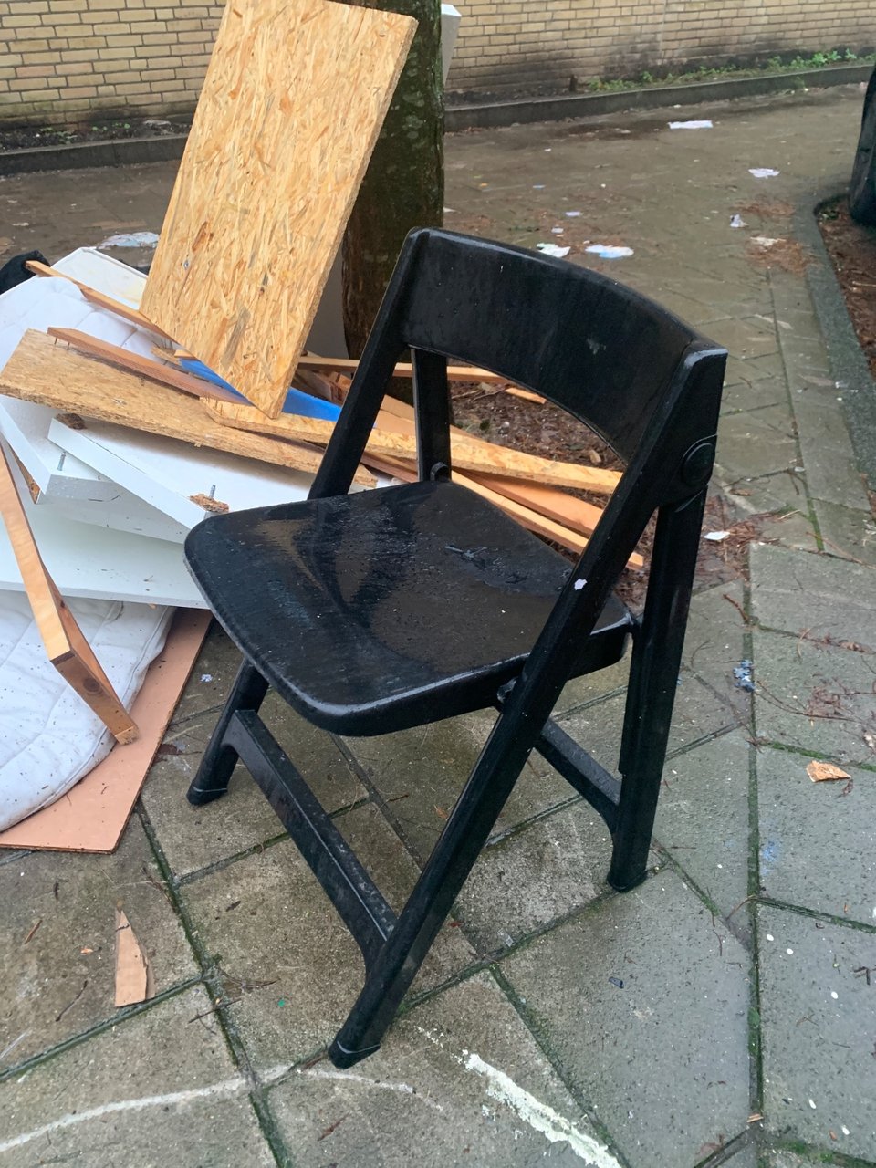 Plastic folding chair
