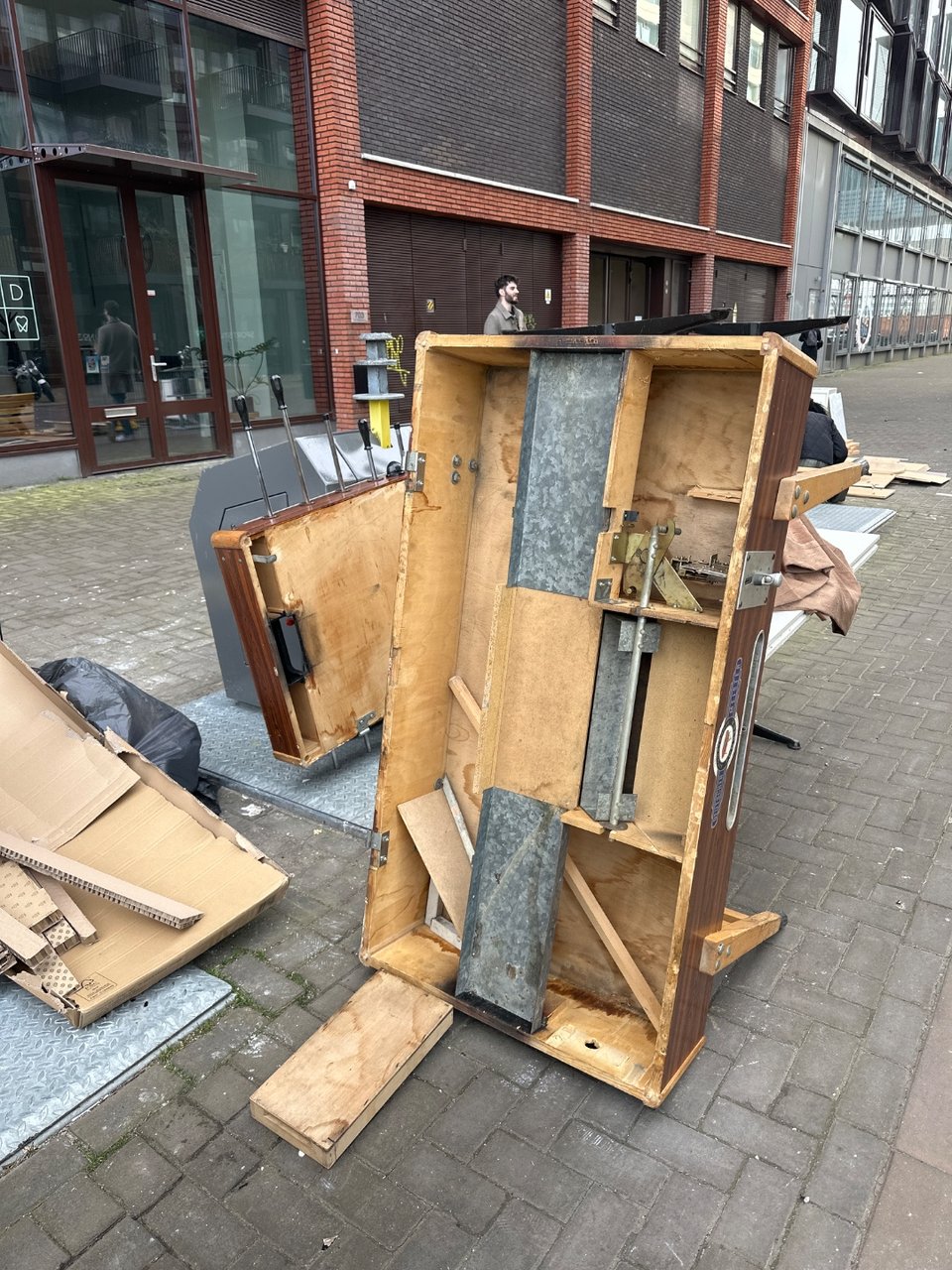 Bottom of the soccer table was just put outside :-)