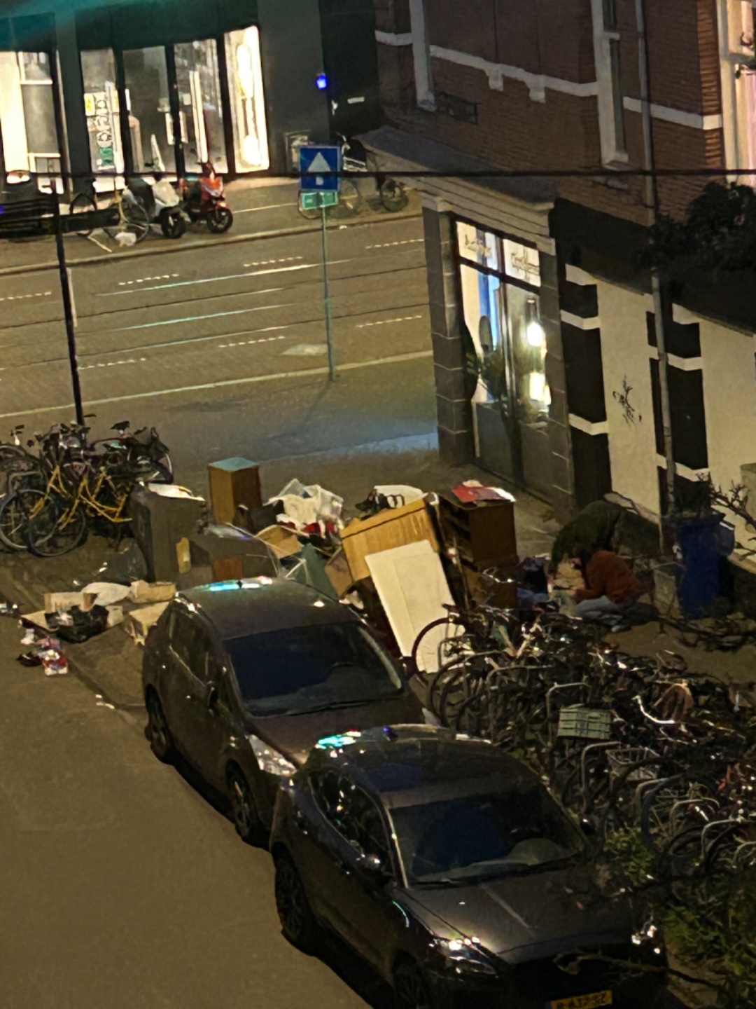 Full of random things and some furniture but some trash too