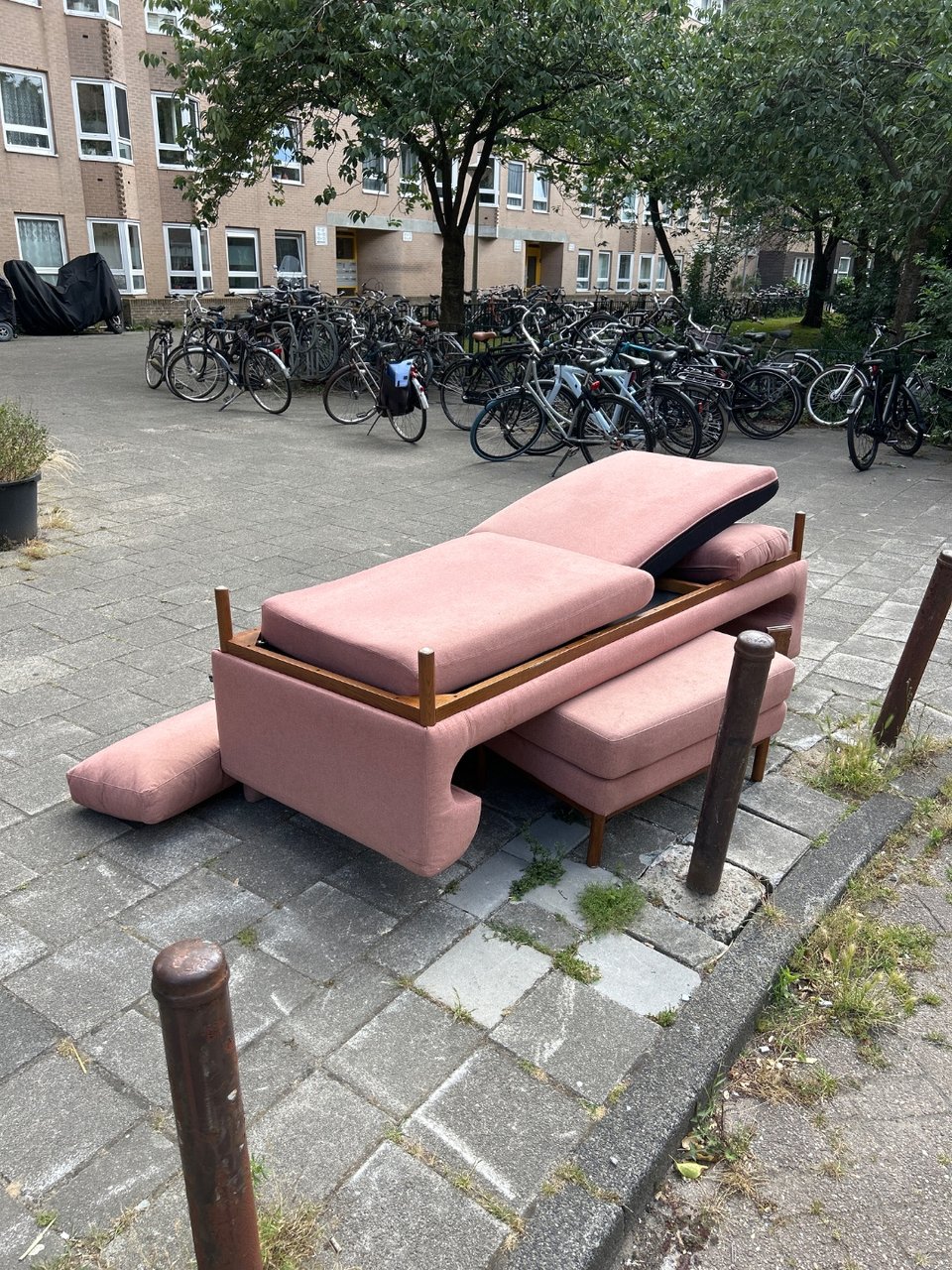 Pink-ish mid century couch