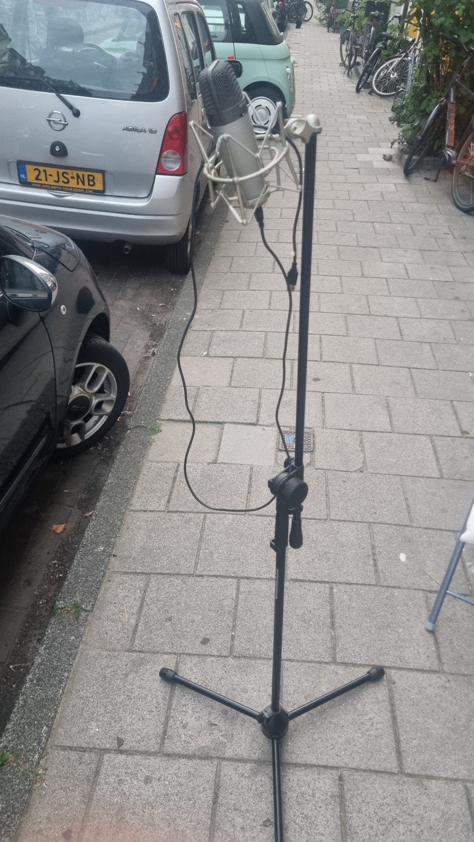 A microphone with cable