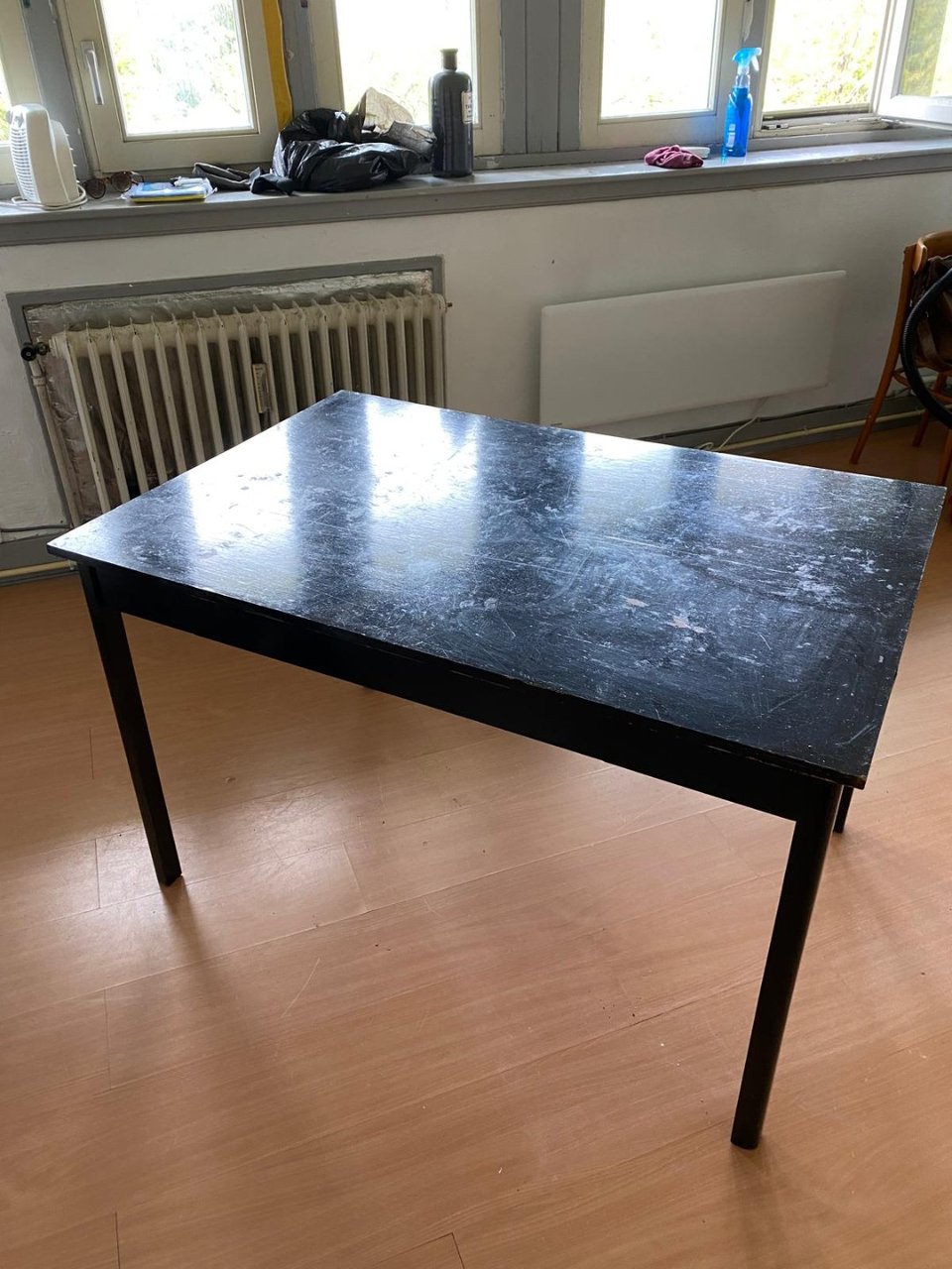 Wooden black table at europaplein 99