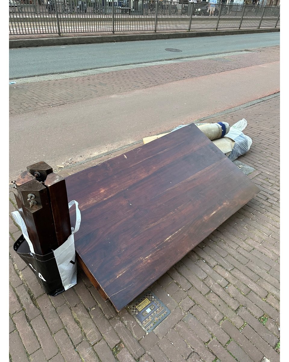 Dark wood dining table