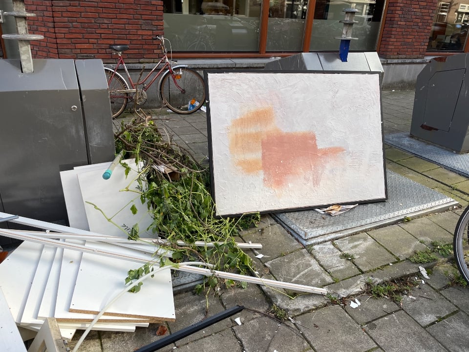 Painting & white dresser