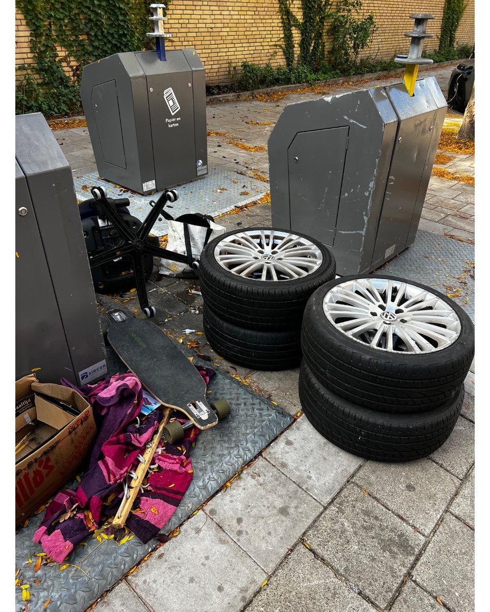 Car tyres, skateboard is since gone!