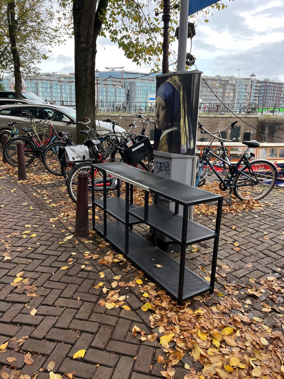 Steel bookshelf, pretty solid so good quality