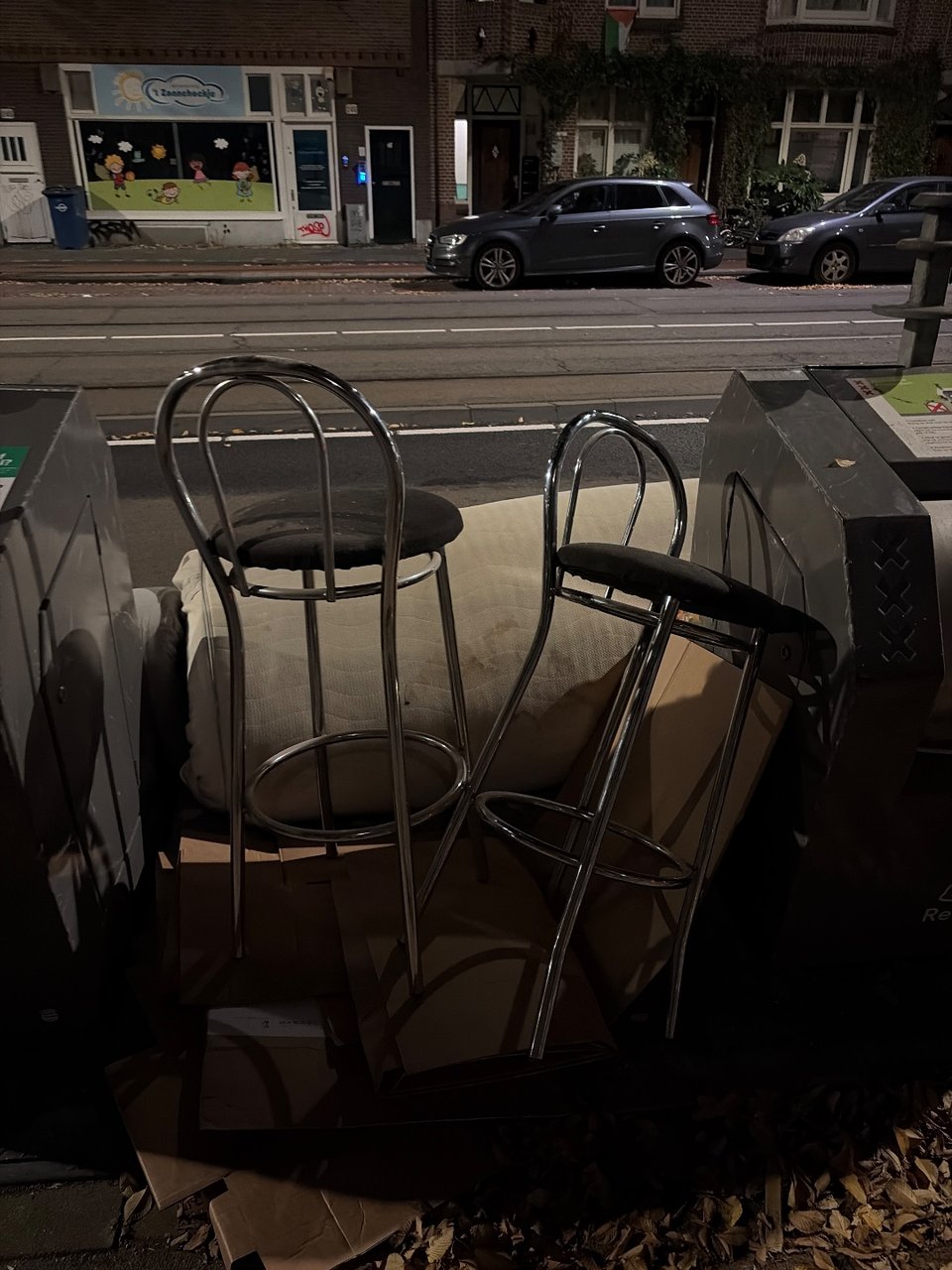 Barkrukken - chroom en zwart