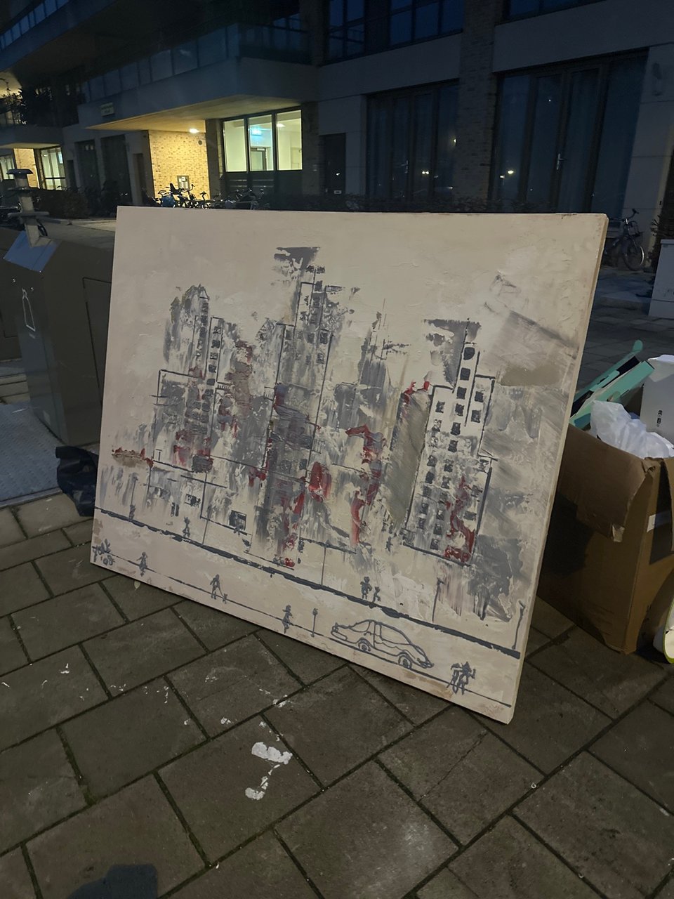 Giant painting ( my dog not included - Anatolian shepperd mix for size indication )