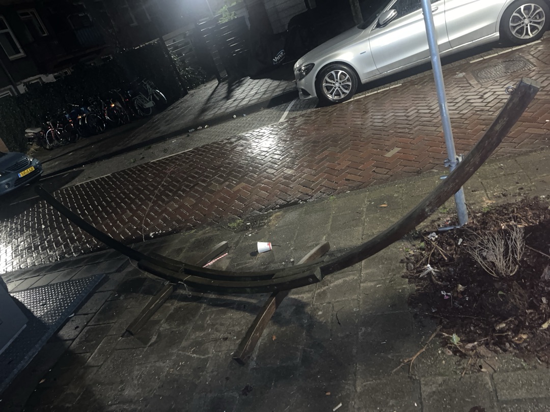 Wooden hammock stand