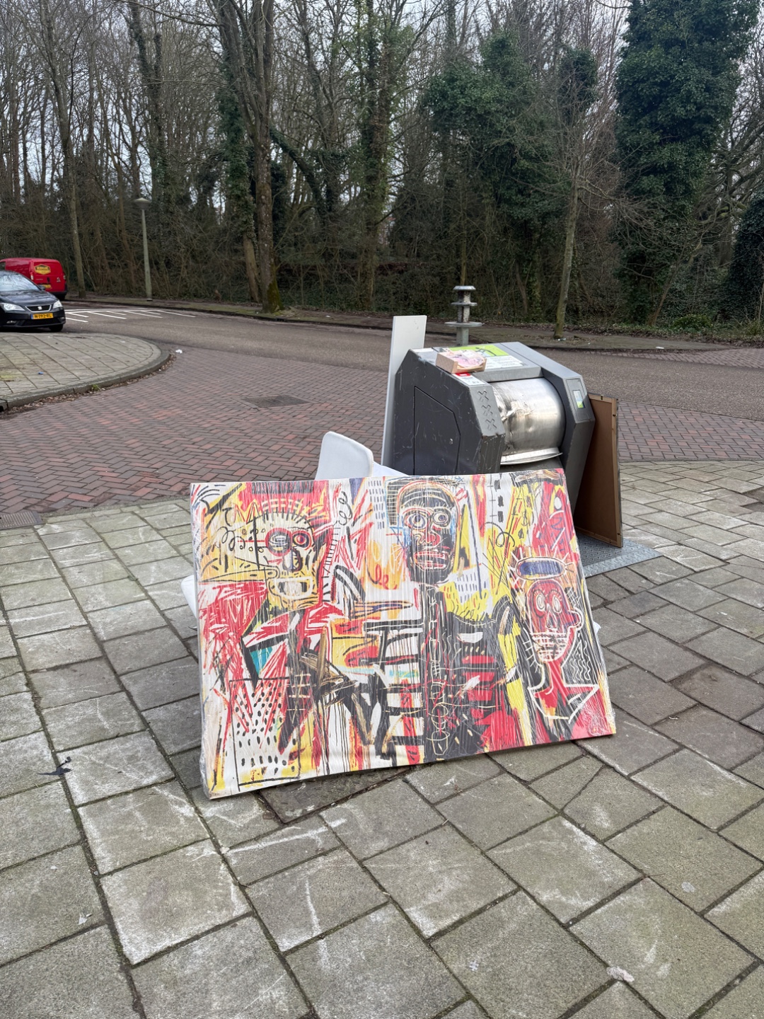 Large poster/painting wrapped in plastic