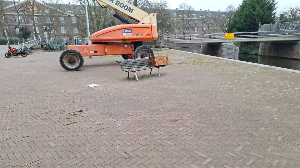 Front carrier basket. Behind Artis Zoo