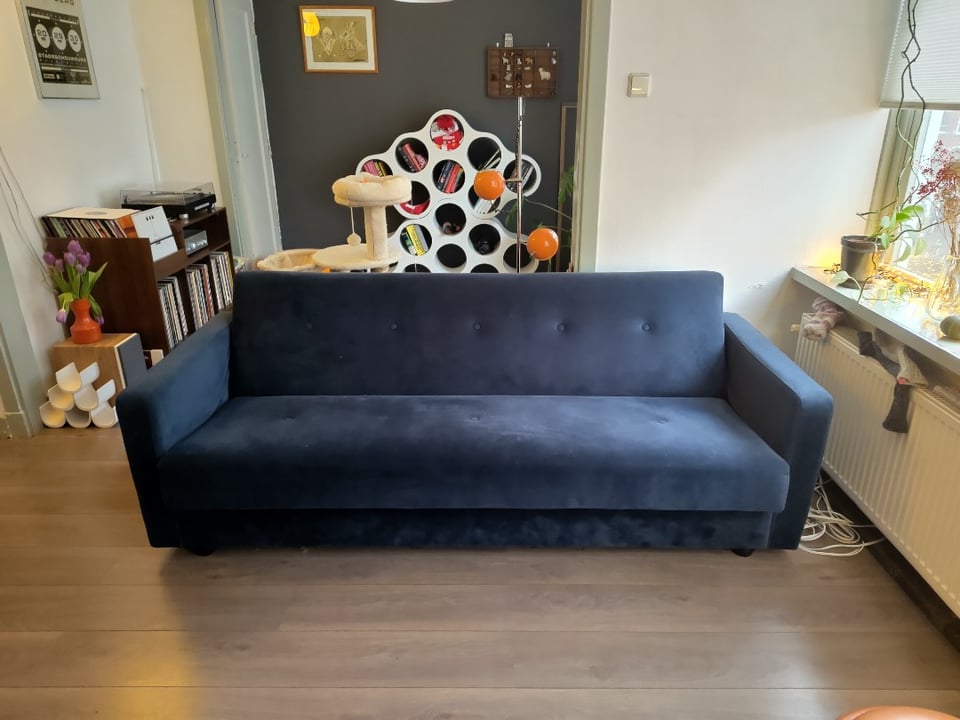 Free Made sleeping sofa with storage. Whatsapp +31644413654
