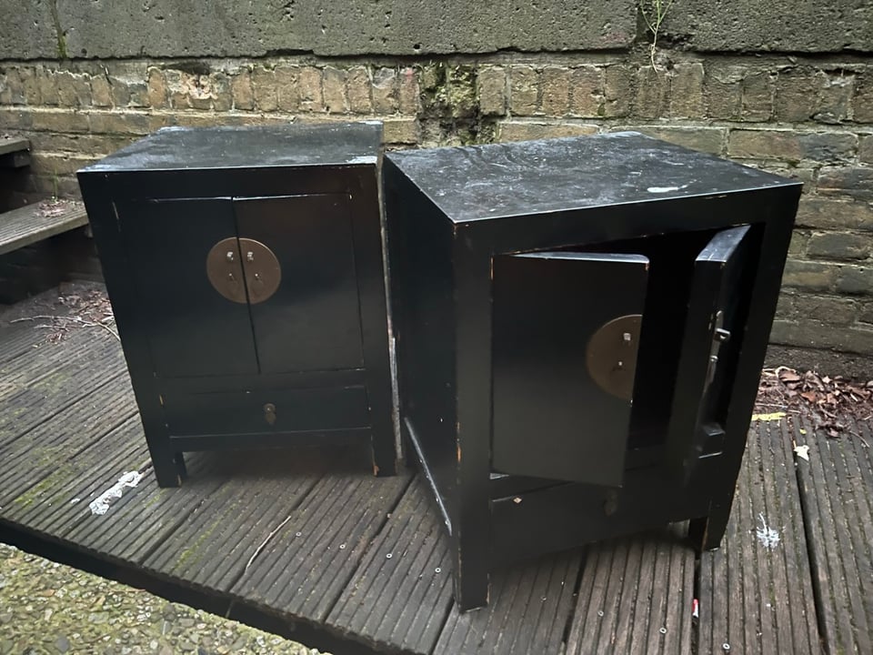 Two nightstands; in good shape just some marks on top