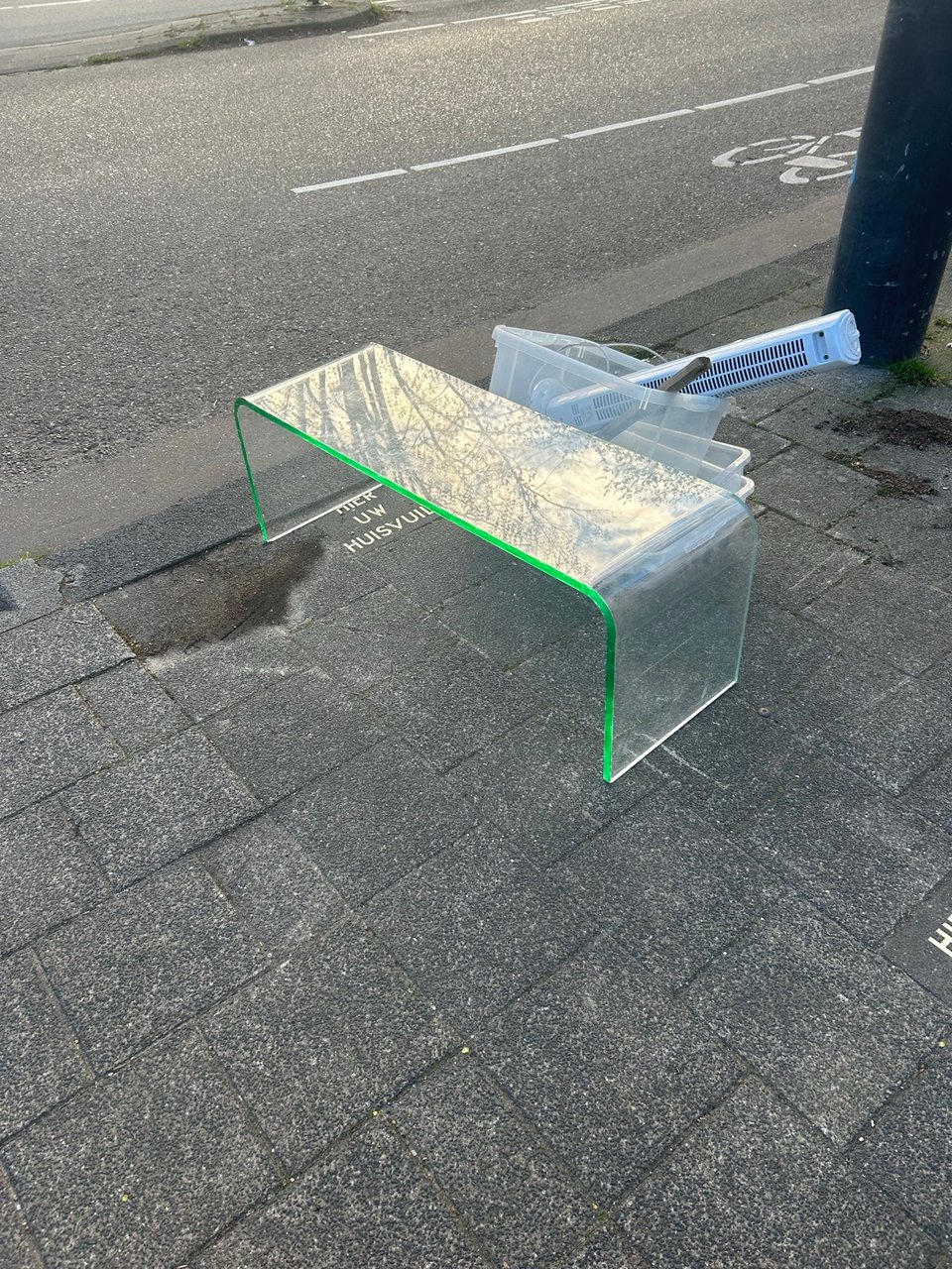 Thick plastic bench/table