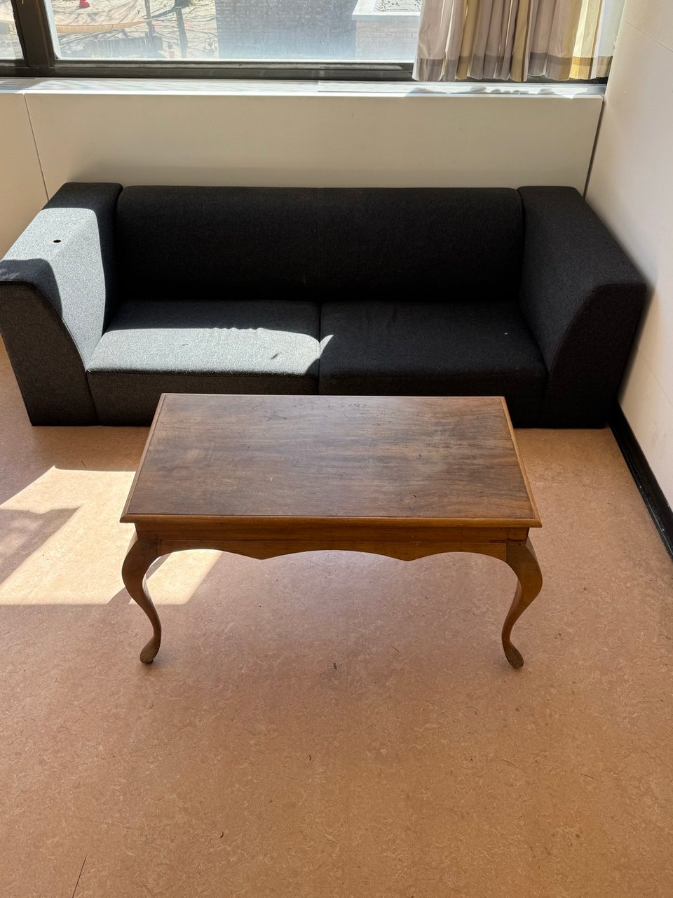 Free : coffee table, sofa , carpet Ikea 
You can find at the CareDesignLab please email me if interested heloise@caredesignlab.nl