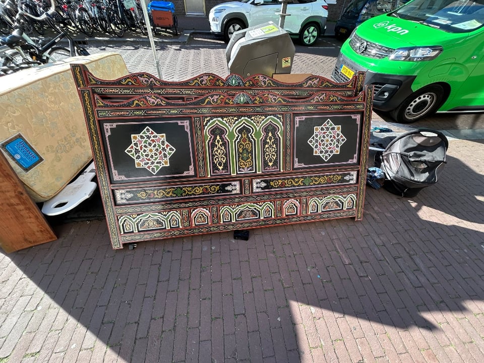 Hand-painted Moroccan bed