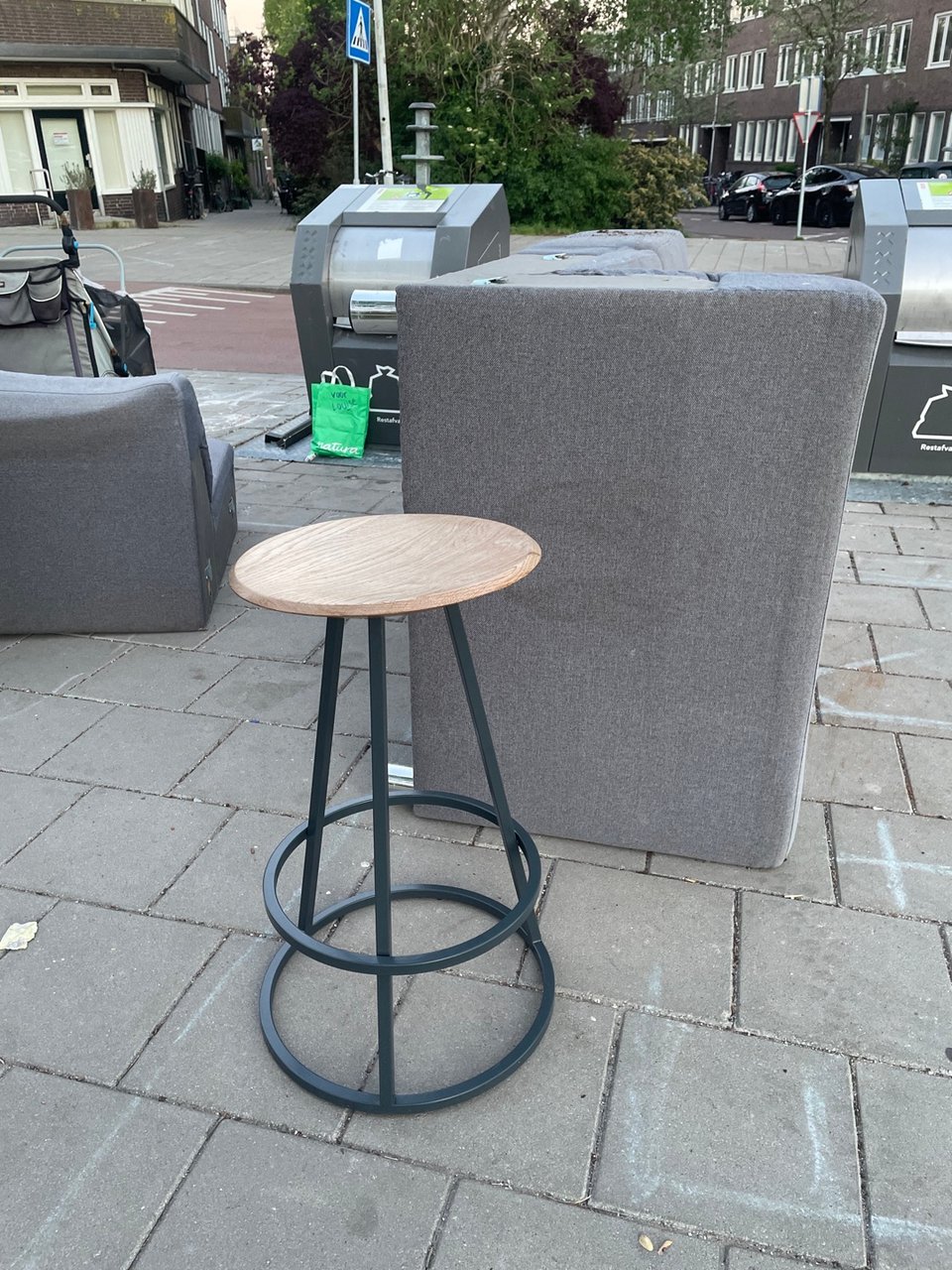 Stool, dog buggy, couch