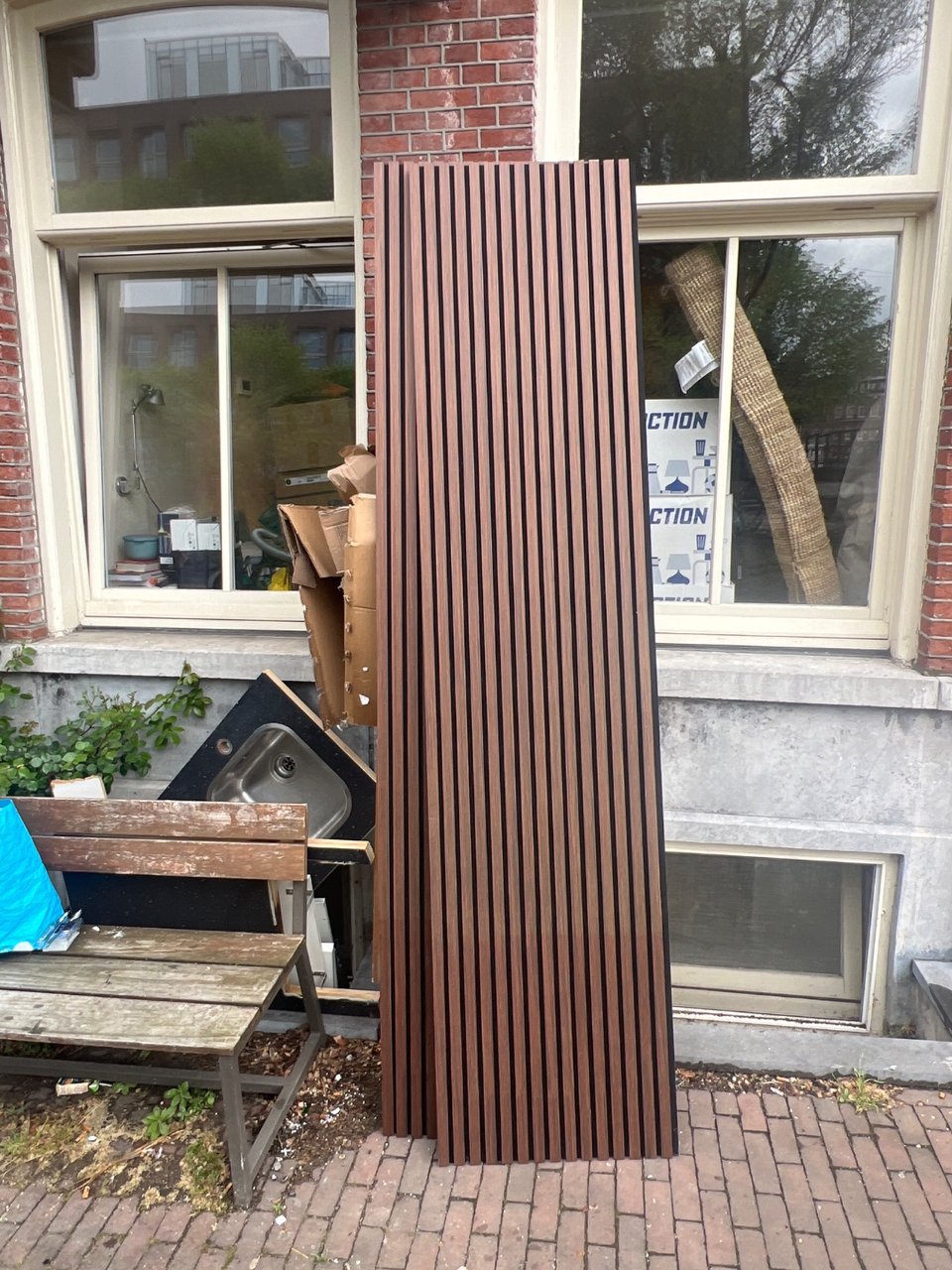 Two wooden wall panels no damage