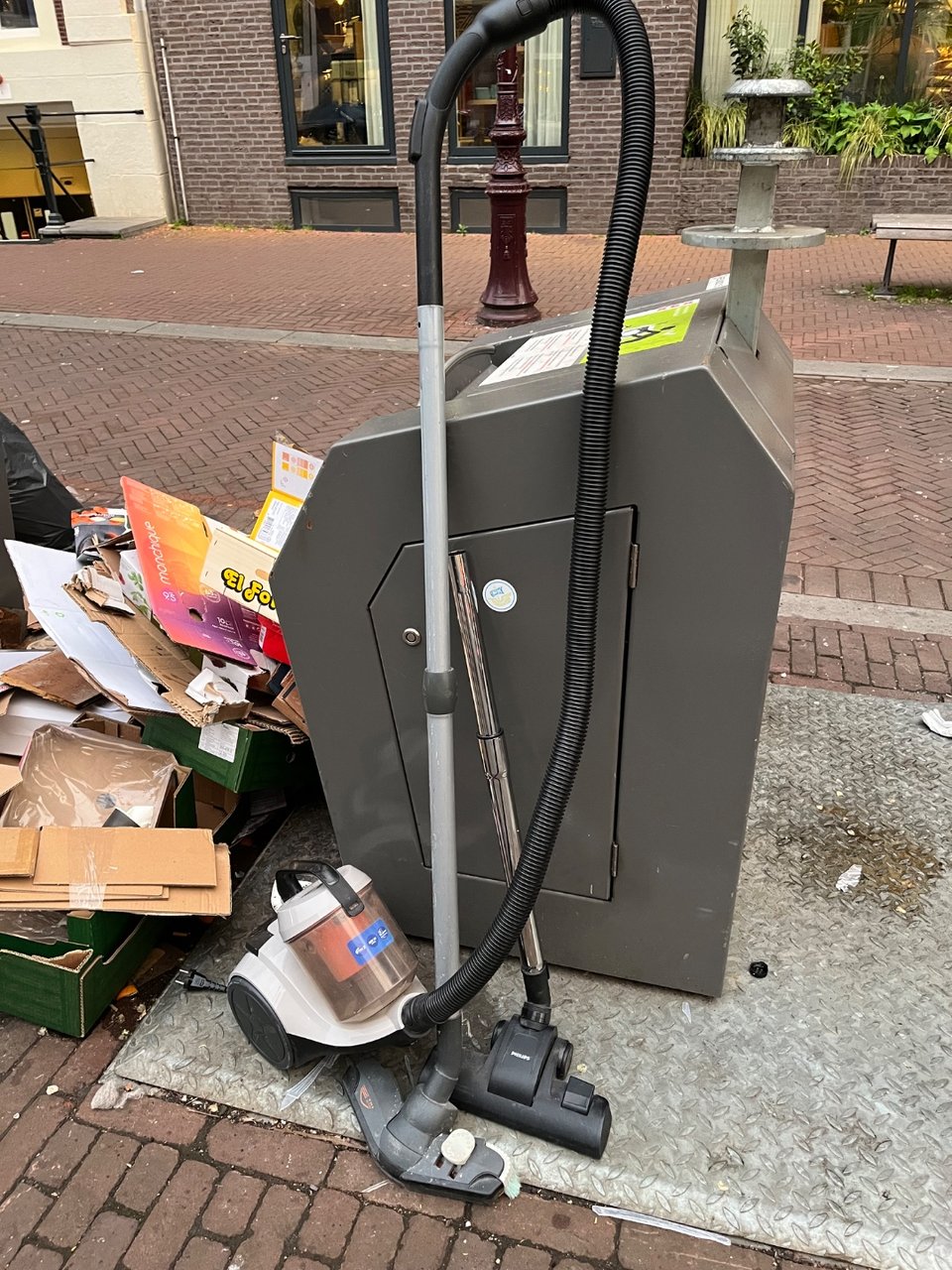 Werkende stofzuiger