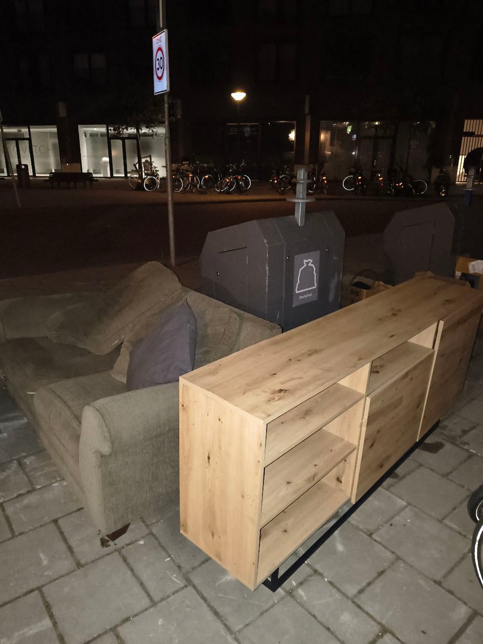 Console and couch.