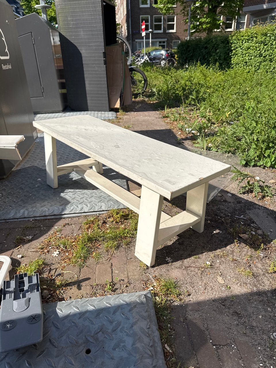 Leuk bankje voor plantjes
